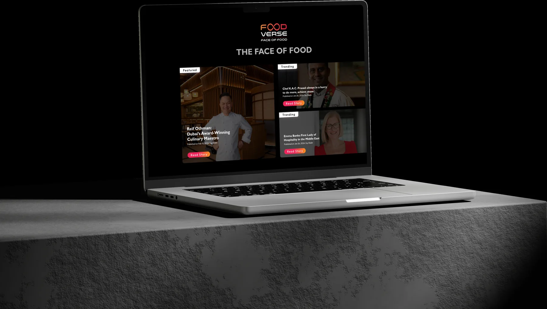 Marketing site — the face of food