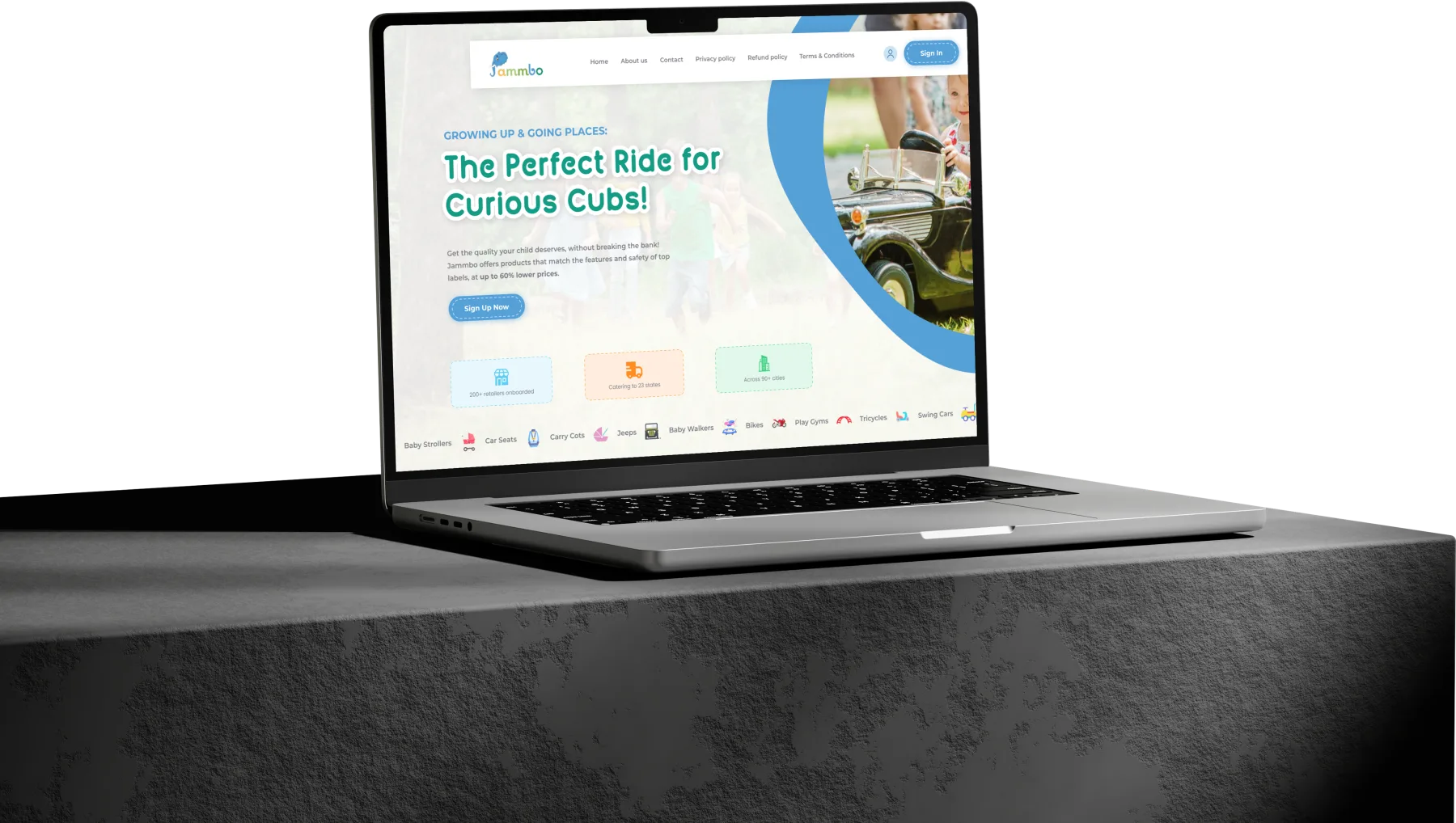 Consumer storefront — hero