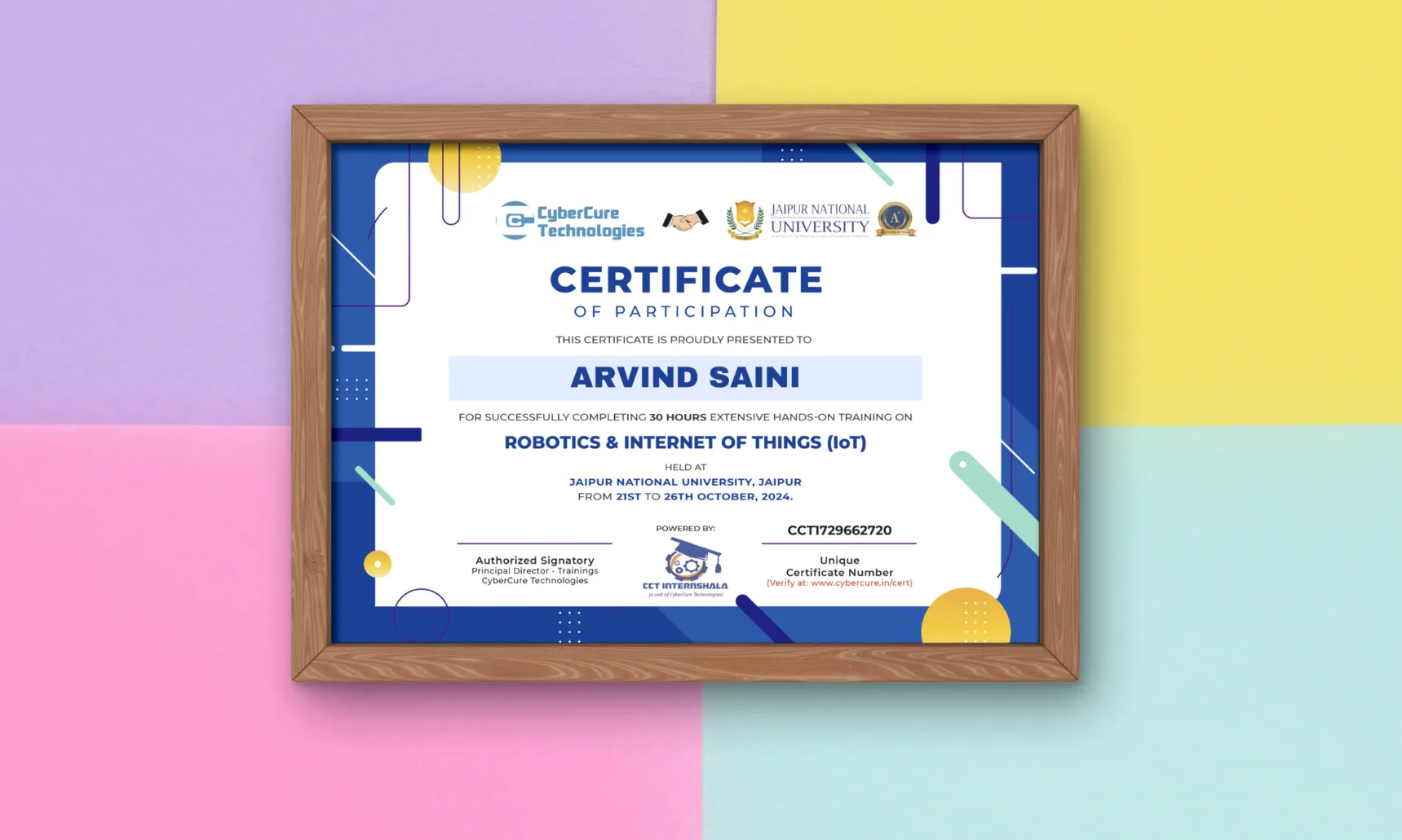 Certificate design